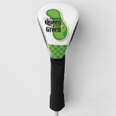 Koningin van de Groene Monogrammed Golfheadcover (Voorkant)