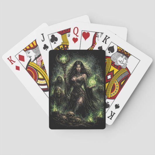 Koningin van de Groene Vlam Pokerkaarten (Achterkant)