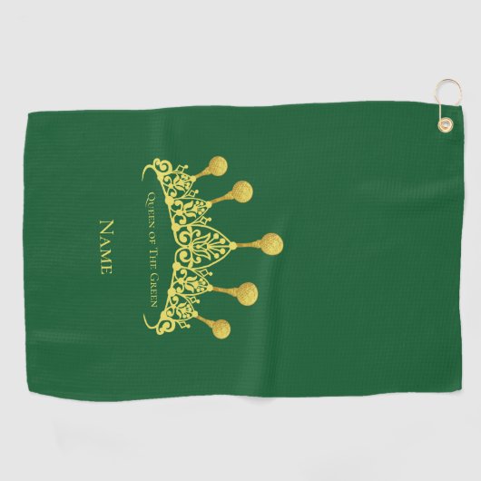 Koningin van de groene vrouwen golfhanddoek (Horizontaal)