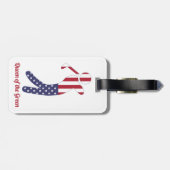 Koningin van de Groenen | Amerikaanse vlag Golf Pl Bagagelabel (Achterkant horizontaal)