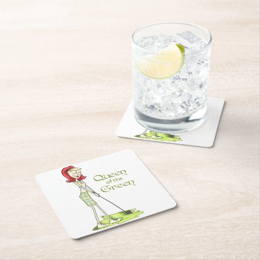 Koningin van de Groenen Kartonnen Onderzetters (Insitu)