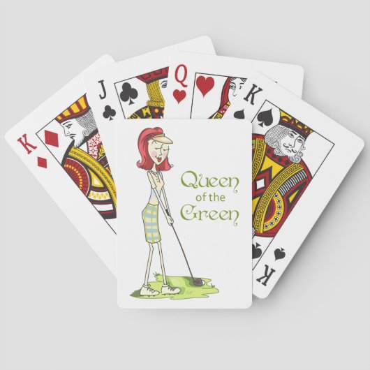 Koningin van de Groenen Pokerkaarten (Achterkant)