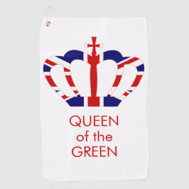 Koningin van de Groenen | Union Jack Crown Golfhanddoek