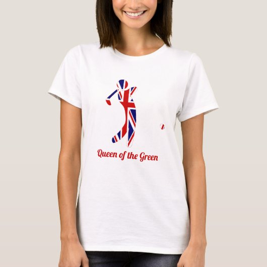 Koningin van de Groenen | Union Jack Flag Golf Spe T-shirt (Voorkant)