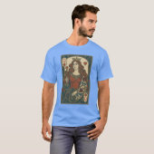 Koningin van de harten - Art Nouveau Rozenwerk Por T-shirt (Voorkant volledig)