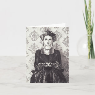 Koningin van de harten - Notecard Kaart