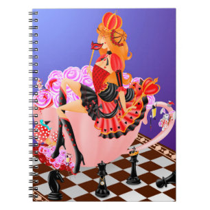Koningin van de harten op Teacup wonderland Notitieboek