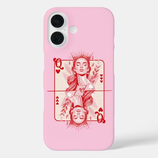 Koningin van de harten Preppy Art Case-Mate iPhone Case (Achterkant)