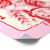 Koningin van de harten Preppy Art Poster (Hoek)