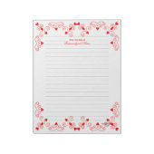 Koningin van de harten - Red Lined Notitieblok (Linkerzijde)