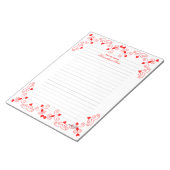 Koningin van de harten - Red Lined Notitieblok (Schuin)