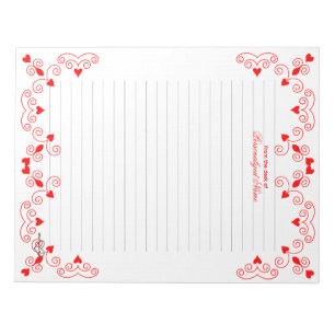 Koningin van de harten - Red Lined Notitieblok