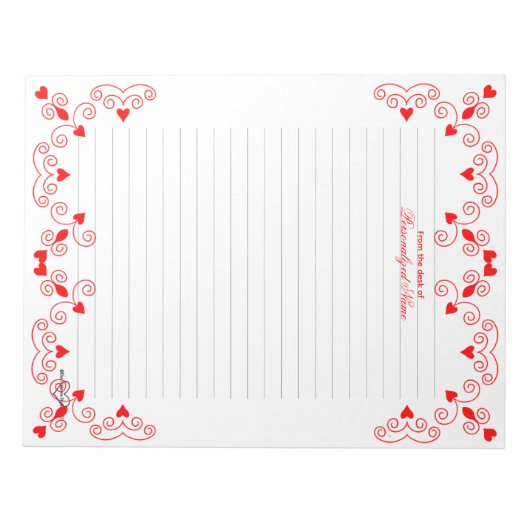 Koningin van de harten - Red Lined Notitieblok (Voorkant)
