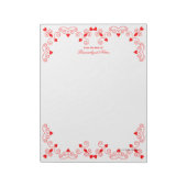 Koningin van de harten - Red Unlined Notitieblok (Linkerzijde)