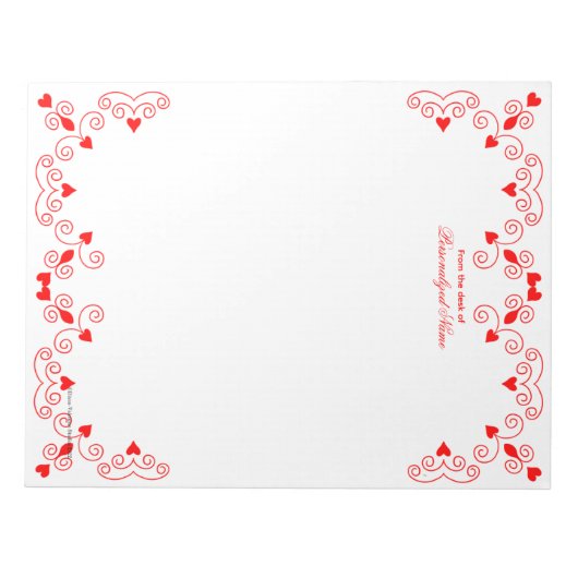 Koningin van de harten - Red Unlined Notitieblok (Voorkant)