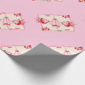 Koningin van de harten rood en roze cadeaupapier (Hoek)