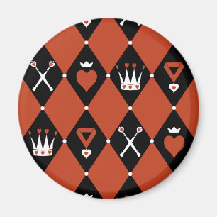 Koningin van de Hearts Royal Motifs Magneet