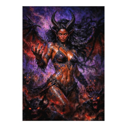 Koningin van de Hel Lilith Foto Afdruk (Voorkant)