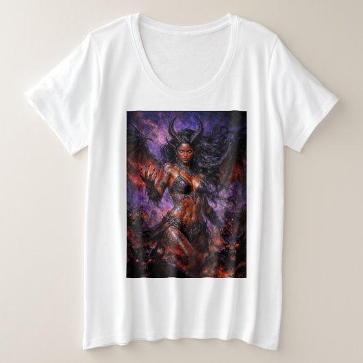 Koningin van de Hel Lilith Grote Maat T-shirt (Design voorkant)