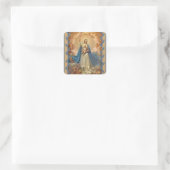 Koningin van de Hemel Baby Met Jesus & Angels Vierkante Sticker (Tas)