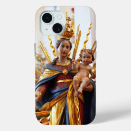 Koningin van de Hemel Maagd Maria Baby Jesus Chris iPhone 15 Case