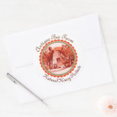 KONINGIN VAN DE HONING IN SKEP/BEEKEEPER Cirkel Ronde Sticker (Envelop)