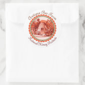 KONINGIN VAN DE HONING IN SKEP/BEEKEEPER Cirkel Ronde Sticker (Tas)