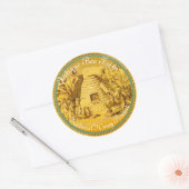 KONINGIN VAN DE HONING IN SKEP/BEEKEEPER Cirkel Ronde Sticker (Envelop)