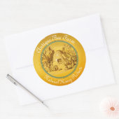 KONINGIN VAN DE HONING IN SKEP/BEEKEEPER Cirkel Ronde Sticker (Envelop)