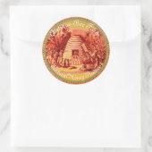 KONINGIN VAN DE HONING IN SKEP/BEEKEEPER Cirkel Ronde Sticker (Tas)