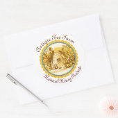 KONINGIN VAN DE HONING IN SKEP/BEEKEEPER Cirkel Ronde Sticker (Envelop)