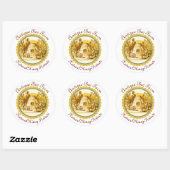 KONINGIN VAN DE HONING IN SKEP/BEEKEEPER Cirkel Ronde Sticker (Vel)