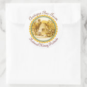 KONINGIN VAN DE HONING IN SKEP/BEEKEEPER Cirkel Ronde Sticker (Tas)