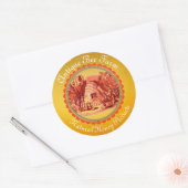 KONINGIN VAN DE HONING IN SKEP/BEEKEEPER Cirkel Ronde Sticker (Envelop)