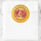 KONINGIN VAN DE HONING IN SKEP/BEEKEEPER Cirkel Ronde Sticker (Tas)