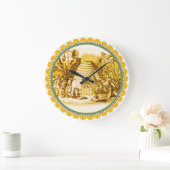 KONINGIN VAN DE HONING IN SKEP/BEEKEEPER GROTE KLOK (Huis)