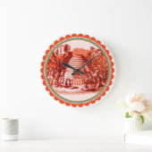 KONINGIN VAN DE HONING IN SKEP/BEEKEEPER, rood Grote Klok (Huis)