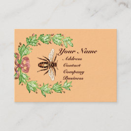 KONINGIN VAN DE HONING IN SKEP/BEEKEEPER VISITEKAARTJE