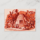 KONINGIN VAN DE HONING IN SKEP/BEEKEEPER VISITEKAARTJE (Achterkant)