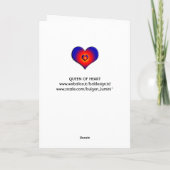 KONINGIN VAN DE HOORZITTEN, Valentijnsdag Feestdagen Kaart (Achterkant)