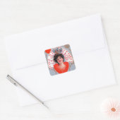 KONINGIN VAN DE HOORZITTEN, Valentijnsdag Vierkante Sticker (Envelop)