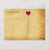 KONINGIN VAN DE HOORZITTING IN DE Valentijnsdag VA Briefkaart (Achterkant)