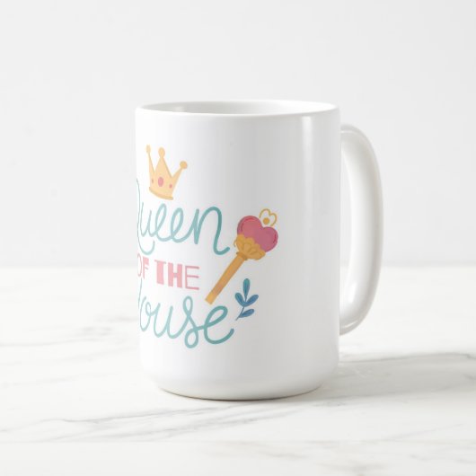 Koningin van de House Moederdag Coffee Mok (Voorkant rechts)