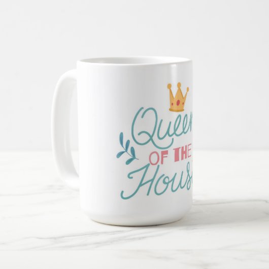 Koningin van de House Moederdag Coffee Mok (Voorkant links)