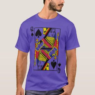 Koningin van de Kaart Suit Halloween Costume Poker T-shirt