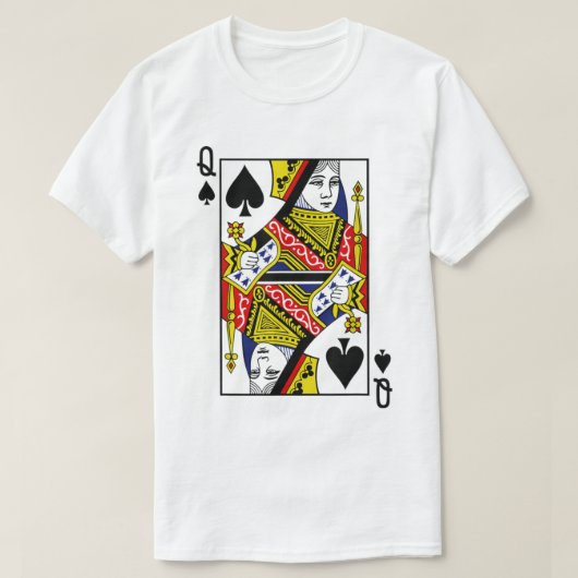 Koningin van de Kaart Suit Halloween Costume Poker T-shirt (Design voorkant)