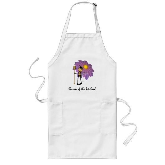 "Koningin van de keuken" - Apron Lang Schort (Voorkant)