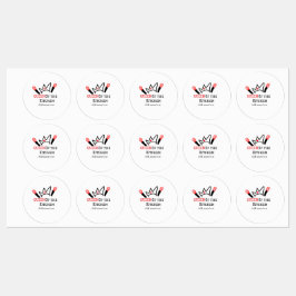 Koningin van de keuken chef koken voeg naam kroon labels