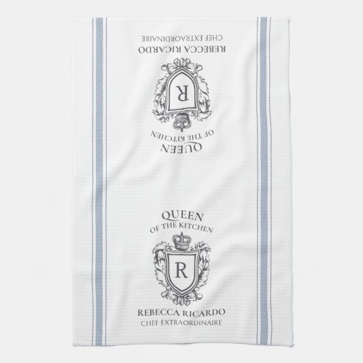 Koningin van de Keuken Cook Chef Custom Handdoek P (Verticaal)