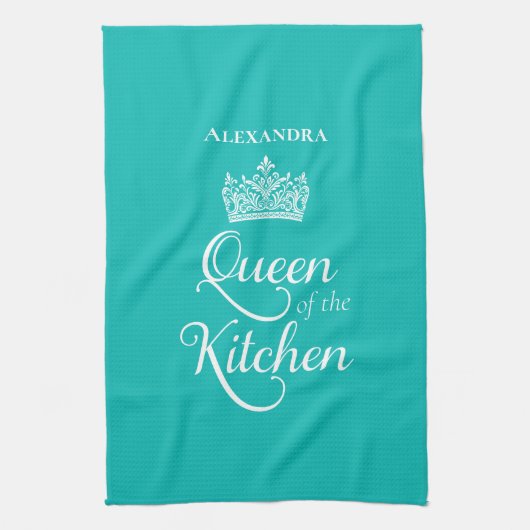 Koningin van de keuken Custom Theedoek (Verticaal)